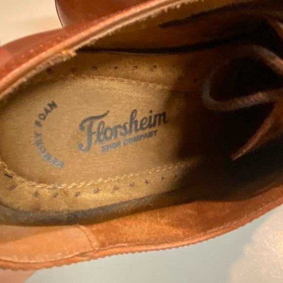 FLORSHEIM Corbetta Cognac Cap Toe Oxfords Leather Mens Sz 12 D - Picture 7 of 16